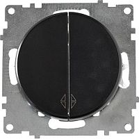 Переключатель без рамки OneKeyElectro Florence 2-кл. проходной черный  картинка